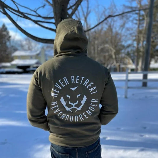 Never Retreat. Never Surrender Hoodie.